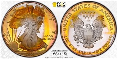 2003-W $1 Silver Eagle PR69DCAM