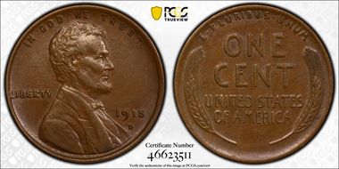 1915-D 1C AU58BN