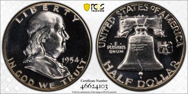 1954 50C PR67