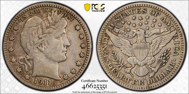 1911-S 25C VF30