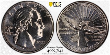 2022-D 25C Maya Angelou MS67