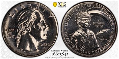 2022-D 25C Dr. Sally Ride MS67