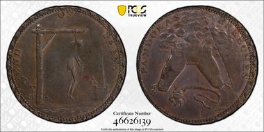 (c.1790) Tk 1/2D DH-829a Middlesex, Spence's AU55BN