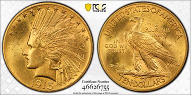 1913 $10 MS62