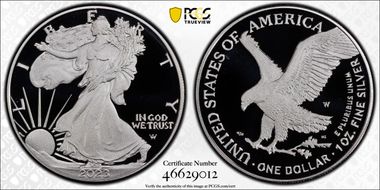 2023-W  $1 Silver Eagle First Strike PR69DCAM