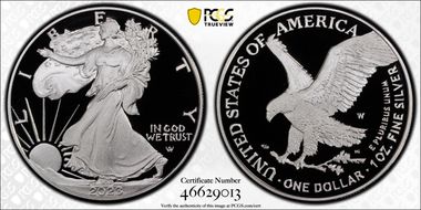 2023-W  $1 Silver Eagle First Strike PR70DCAM