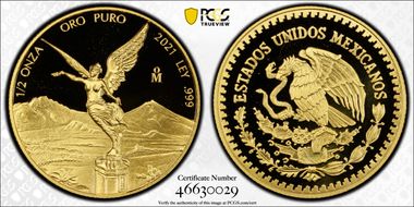 2021-Mo 1/2 oz Libertad Au PR70DCAM