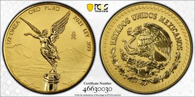 2021-Mo 1/2 oz Libertad Au Rev PR PR70