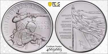 (2023-P) Medal U.S. Army Matte 2.5oz Ag First Strike MS70