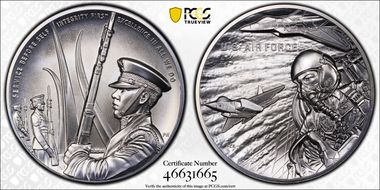 (2021-P) Medal U.S. Air Force Matte 2.5oz Ag First Strike MS70