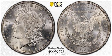 1891-S $1 MS66