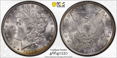 1887 $1 MS67+