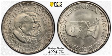 1954-S 50C Washington-Carver MS66