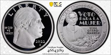 2022-S 25C Nina Otero-Warren-Silver Limited Edition Proof Set PR70DCAM