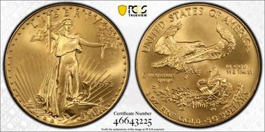 1993 $50 Gold Eagle MS69