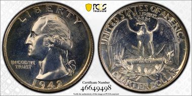1942 25C PR66