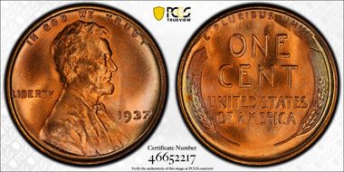 1937 1C MS67RD