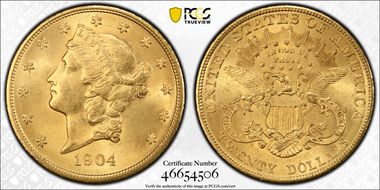 1904 $20 MS65
