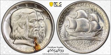 1936 50C Long Island MS65