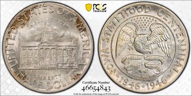 1946 50C Iowa MS66