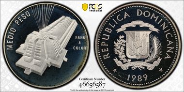 1989 1/2 P KM-P34 Piefort Ag PR67DCAM