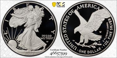 2023-W  $1 Silver Eagle First Strike PR70DCAM