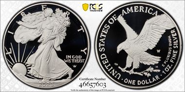 2023-W  $1 Silver Eagle First Strike PR70DCAM