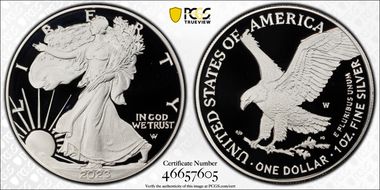 2023-W  $1 Silver Eagle First Strike PR70DCAM