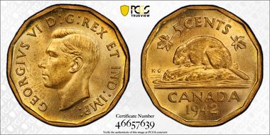 1942 5C Tombac MS63