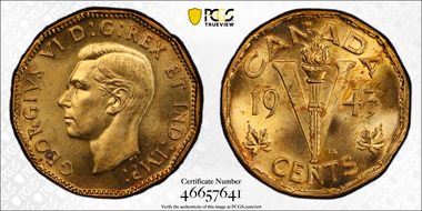 1943 5C Tombac MS64