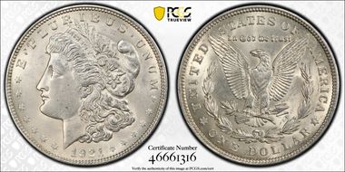 1921 $1 Morgan N1