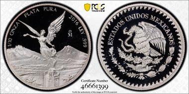 2016-Mo 1/10 oz Libertad Ag PR69DCAM