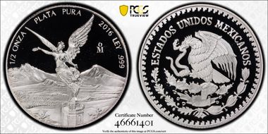 2016-Mo 1/2 oz Libertad Ag PR70DCAM
