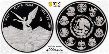 2016-Mo Onza Libertad Ag PR70DCAM