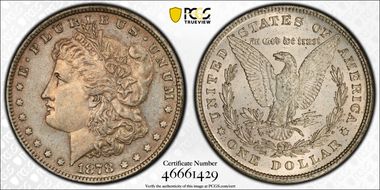 1878 8TF $1 VAM 14.11 Wild Eye AU58