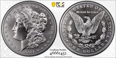2021-D $1 Morgan Dollar 100th Anniversary MS69