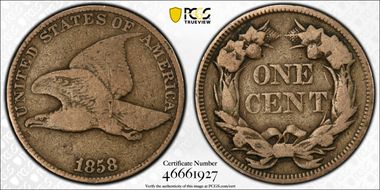 1858 1C Large Letters VG8