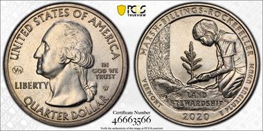 2020-W 25C Marsh-Billings-Rockefeller NP V75 MS64