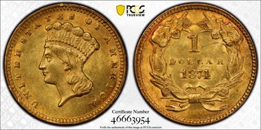 1874 G$1 MS61