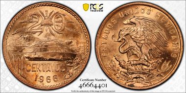 1966-Mo 20C MS65RD