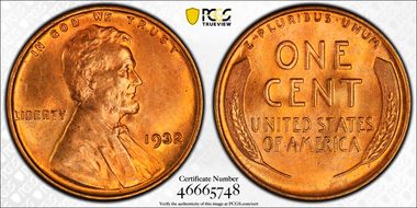 1932 1C MS64RD