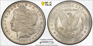 1880/79-CC $1 Reverse of 1878 MS63