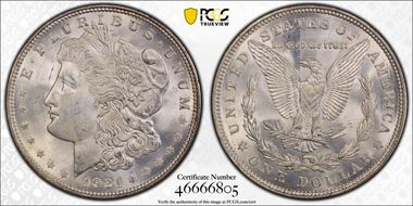 1921-D $1 MS65+
