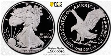2023-W  $1 Silver Eagle First Strike PR70DCAM
