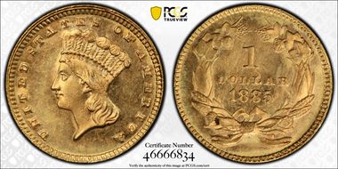 1885 G$1 MS67