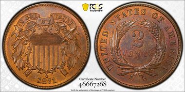 1871 2C MS64RB