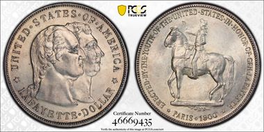 1900 $1 Lafayette MS63