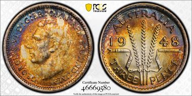1948(m) 3D KM-37a  Ag MS65