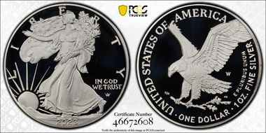 2023-W  $1 Silver Eagle First Strike PR70DCAM