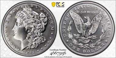 2021-D $1 Morgan Dollar 100th Anniversary MS69